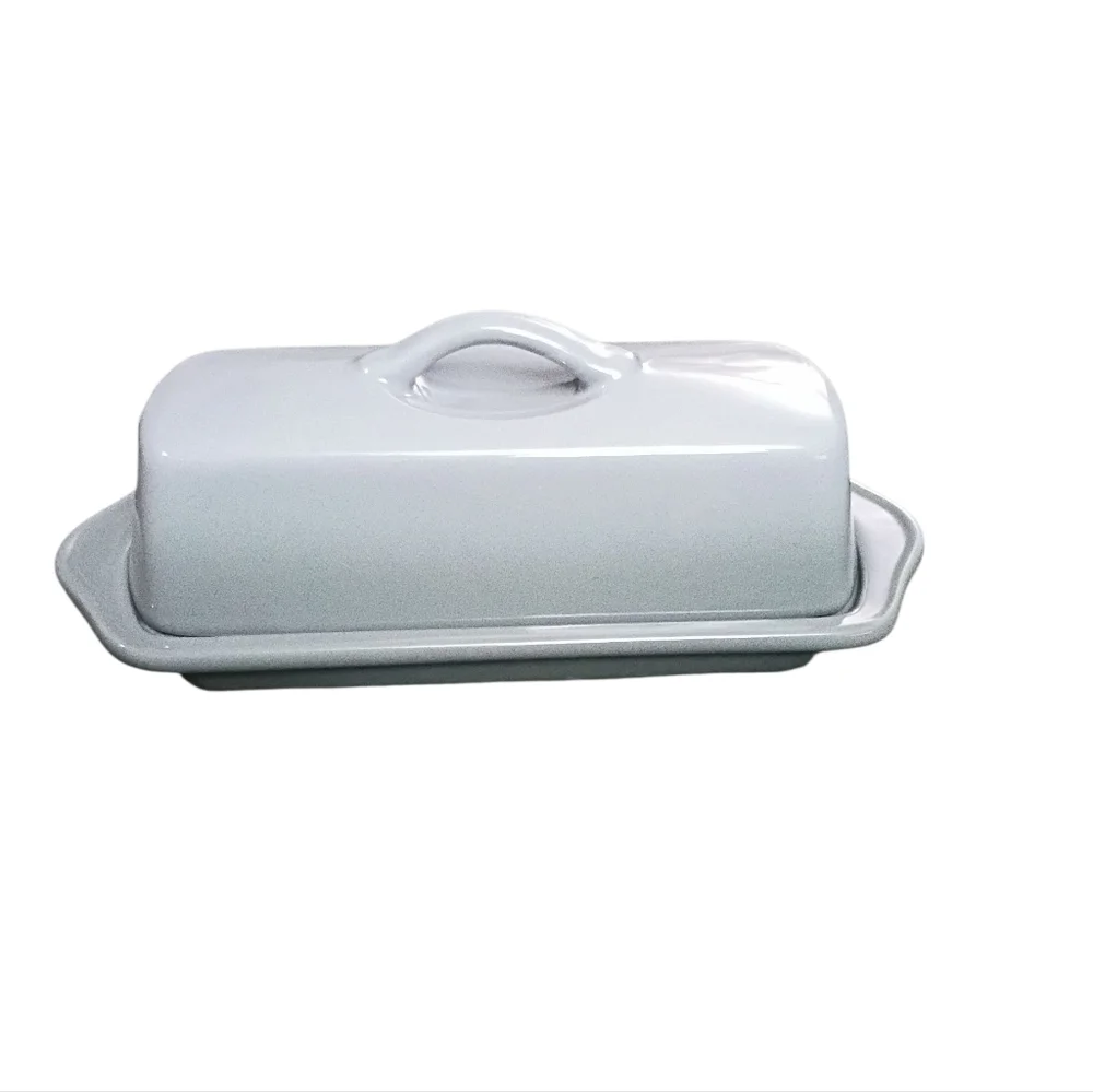 New Chantal Full Size Butter Dish Gray Ombre Gray